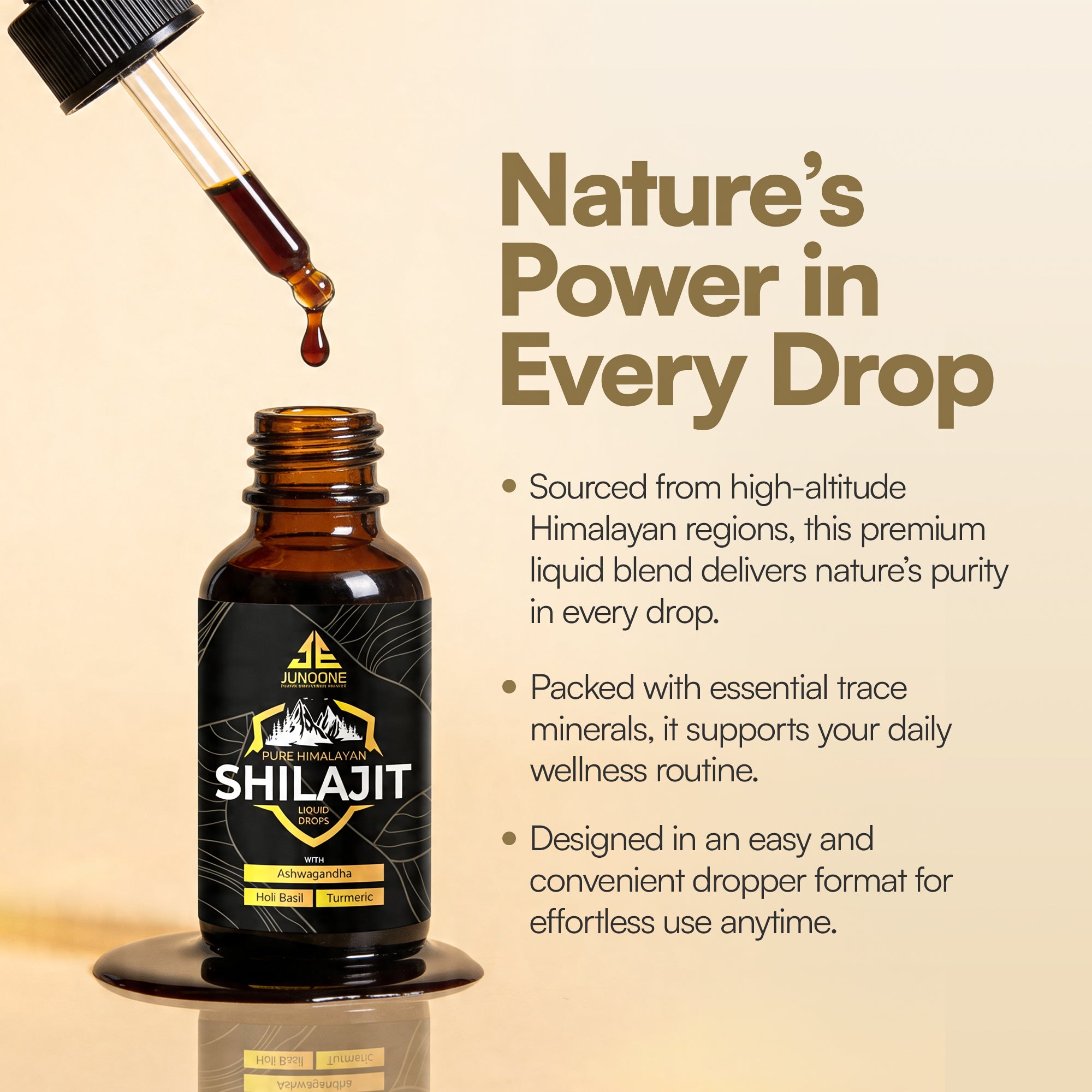 Pure Himalayan Shilajit Liquid Drops - Junoone